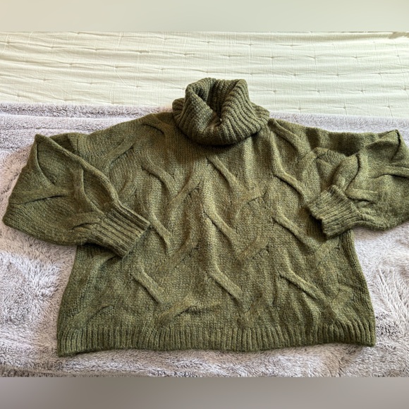 Madewell cable knit turtleneck sweater size M - Picture 2 of 6